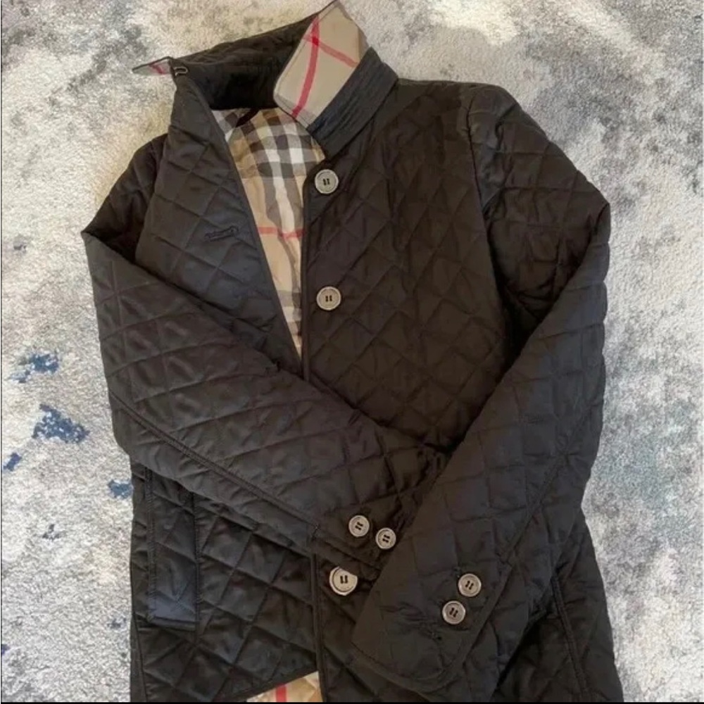 Burberry brit copford quilted black jacket xs